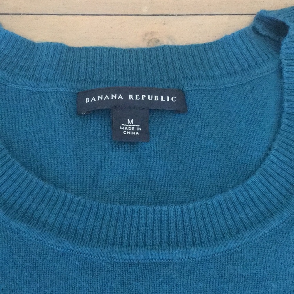 Gently worn teal sweater by Banana Republic. (Donated)